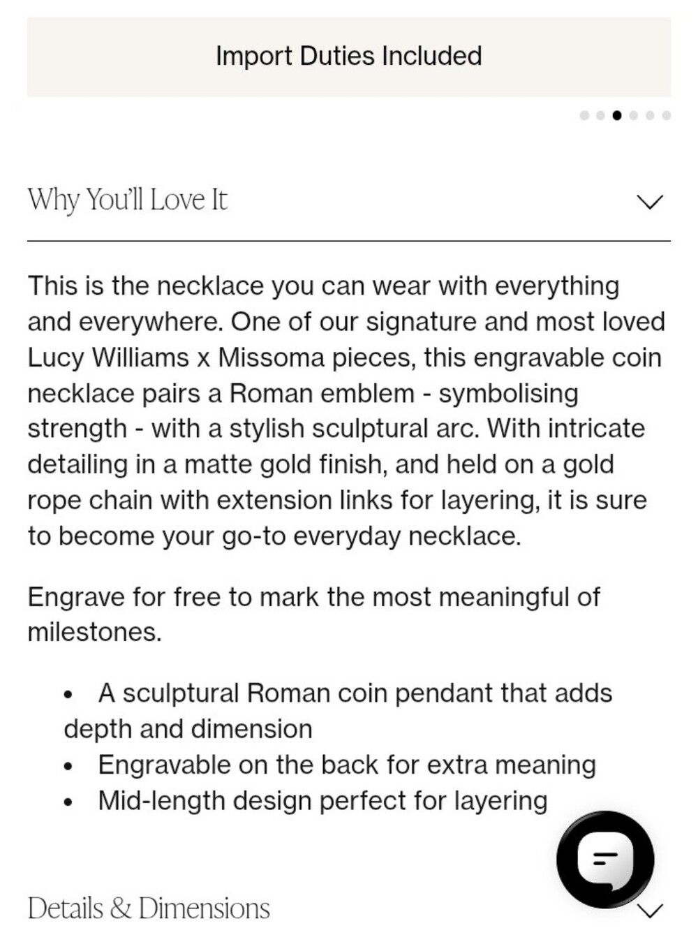 Missoma X Lucy Williams Roman Arc Coin Necklace - Picture 6 of 8